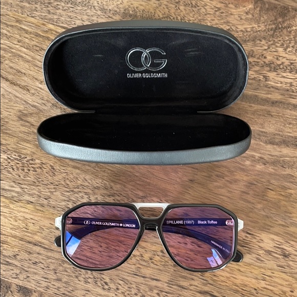 Oliver Goldsmith Spillane Aviators Sunglasses - Picture 1 of 7